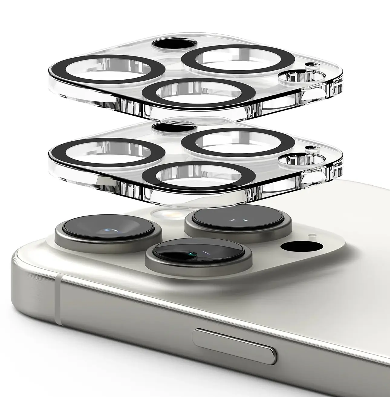 Ultra-clear tempered glass camera lens protector for iPhone series – scratch-resistant and easy to install